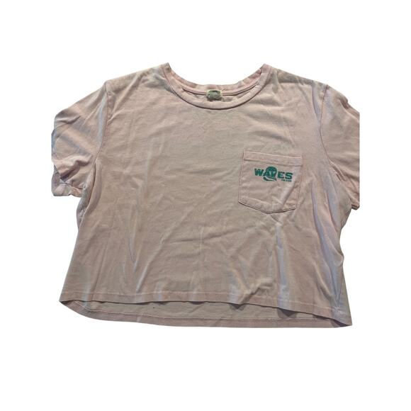 Billabong Women Pale PinkGone Coastal Crop Top T-Shirt MEDIUM SOLD OUT msrp $39 - Picture 5 of 9